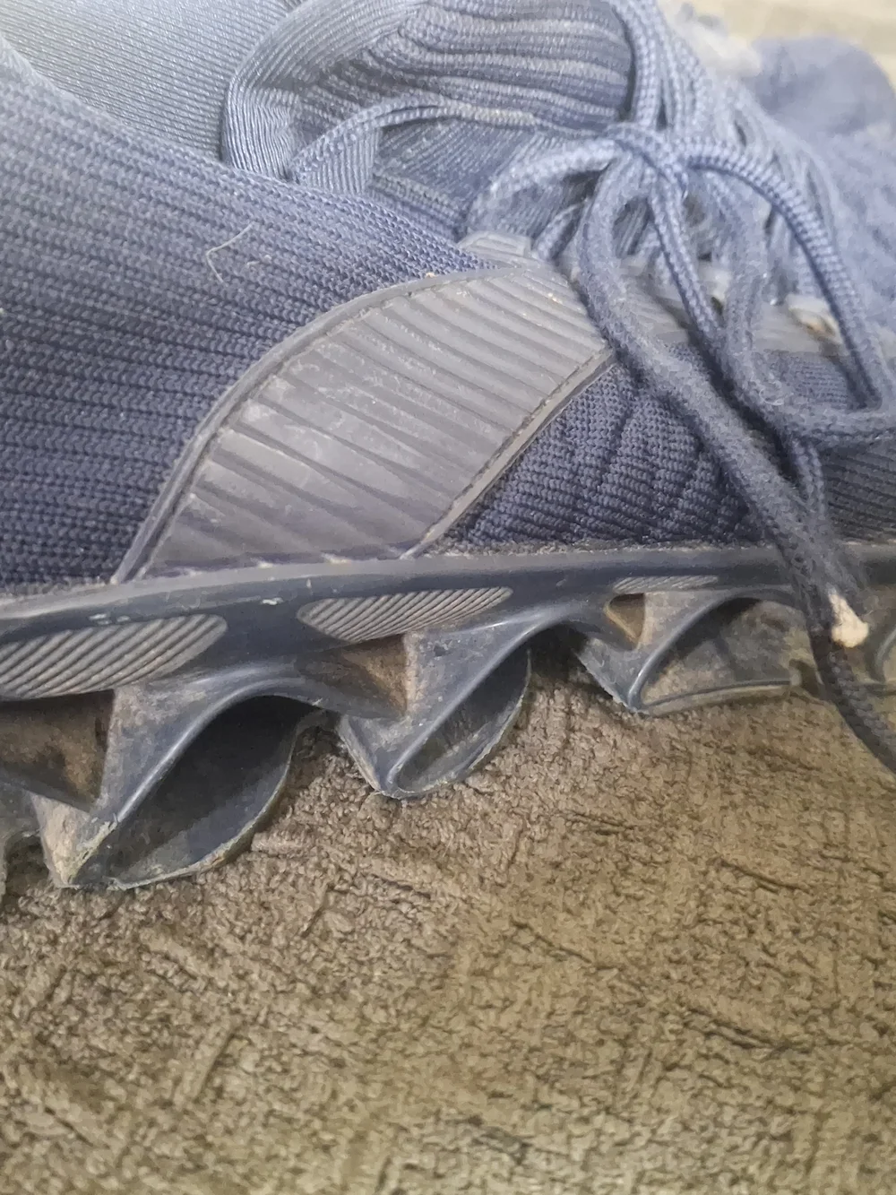 Men's Navy Knit Athletic Sneakers - Lightweight Comfort